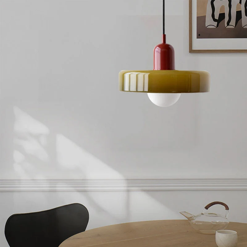 Fargerik Bauhaus-stil Pendellampe - StiloGlas | Luvikno