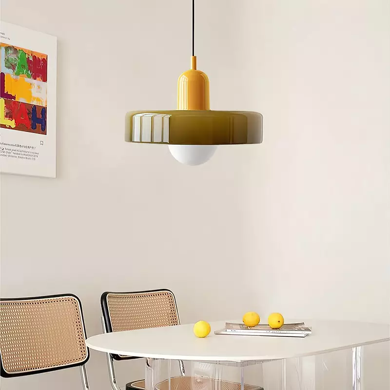 Fargerik Bauhaus-stil Pendellampe - StiloGlas | Luvikno