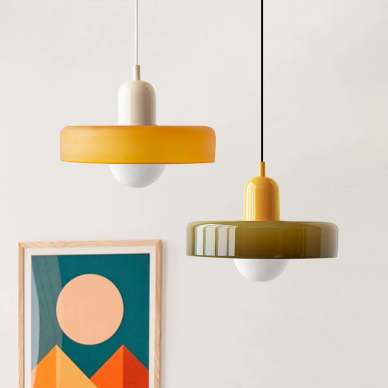 Fargerik Bauhaus-stil Pendellampe - StiloGlas | Luvikno