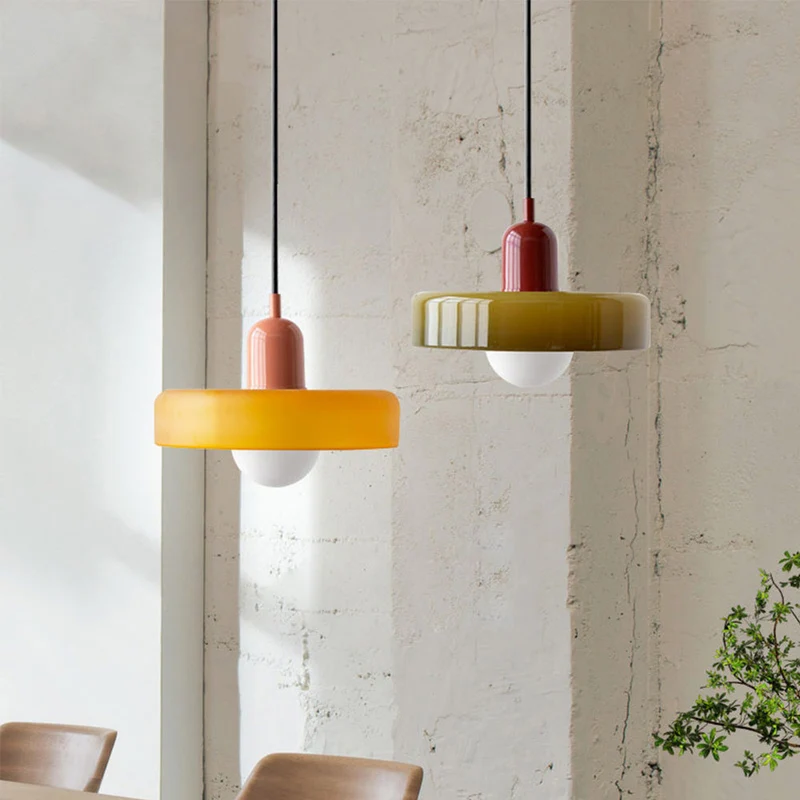 Fargerik Bauhaus-stil Pendellampe - StiloGlas | Luvikno