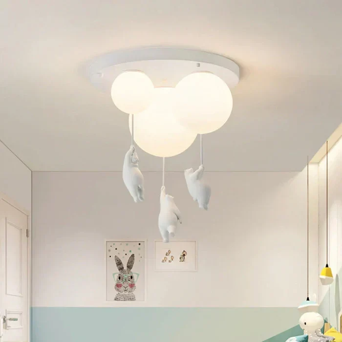 Barnelysest lampe med bjørn og ballong - CloudBear | Luvikno
