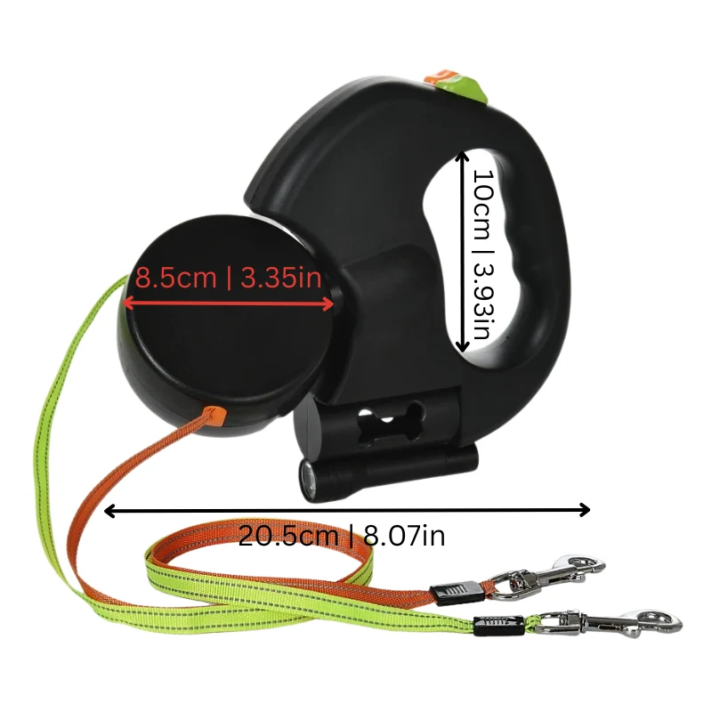 PowerPup Duo-Leash — Endelig stressfrie turer med to hunder i perfekt harmoni | Luvikno