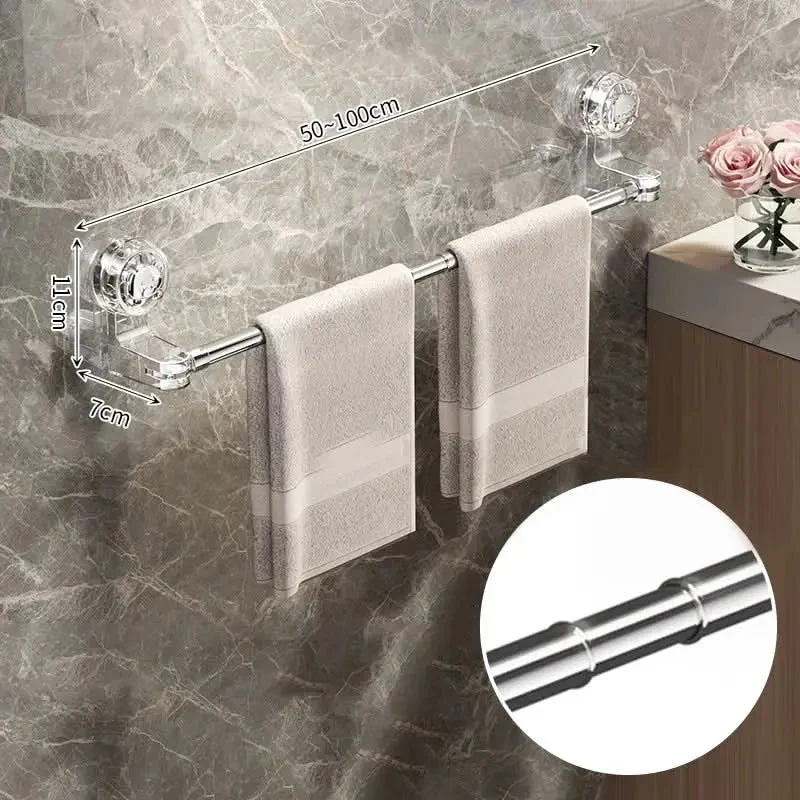 FlexiGrip Håndkleholder — Frigjør plassen din med stilfull organisering uten borehull! | Luvikno