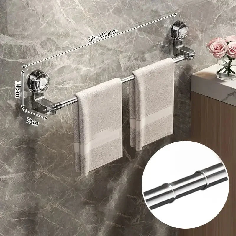 FlexiGrip Håndkleholder — Frigjør plassen din med stilfull organisering uten borehull! | Luvikno