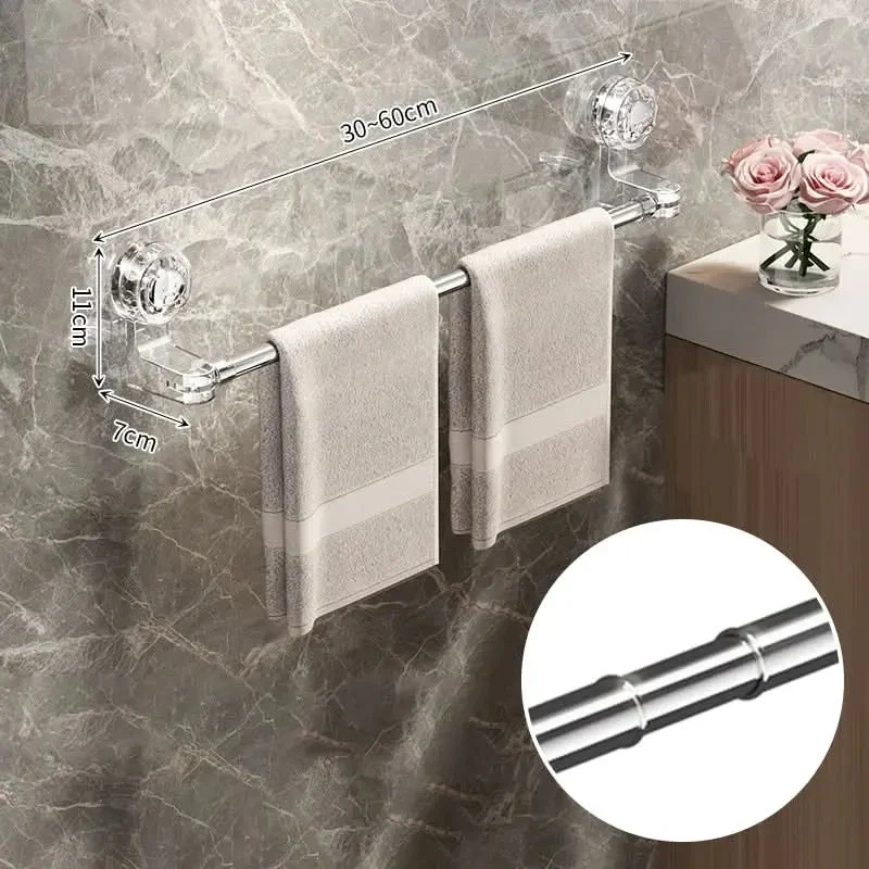FlexiGrip Håndkleholder — Frigjør plassen din med stilfull organisering uten borehull! | Luvikno