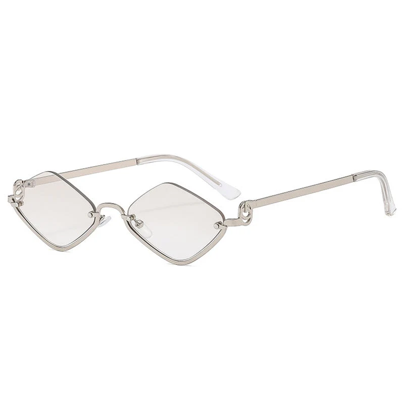 Dame trendy kvadratisk solbrille med filigran metallramme Luvikno