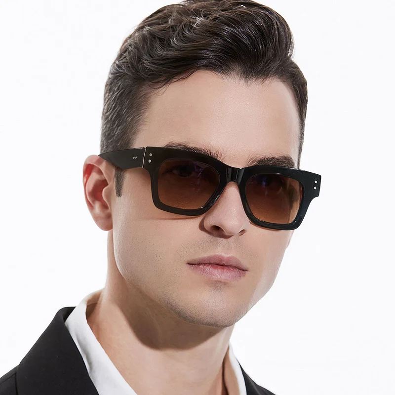 Dame trendy kvadratisk solbriller i urban stil Luvikno