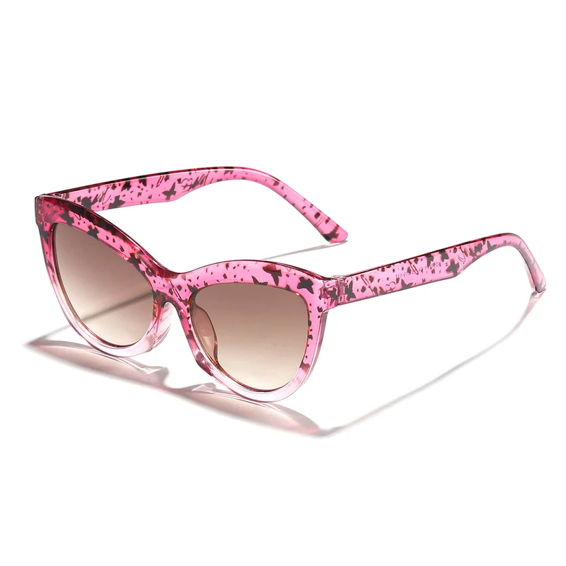 Dame trendy svart-hvitt solbrille Luvikno