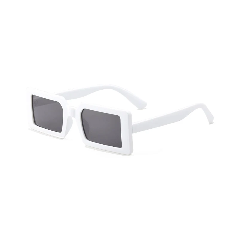 Dame kvadratisk solbrille med moderne gjennomsiktig ramme Luvikno