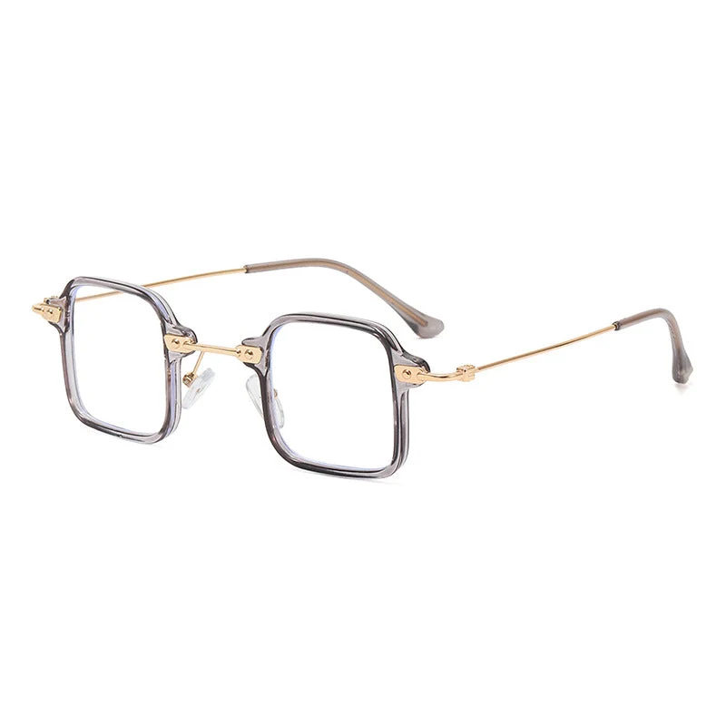 Dame kvadratisk motesolbrille med stilig metallramme Luvikno