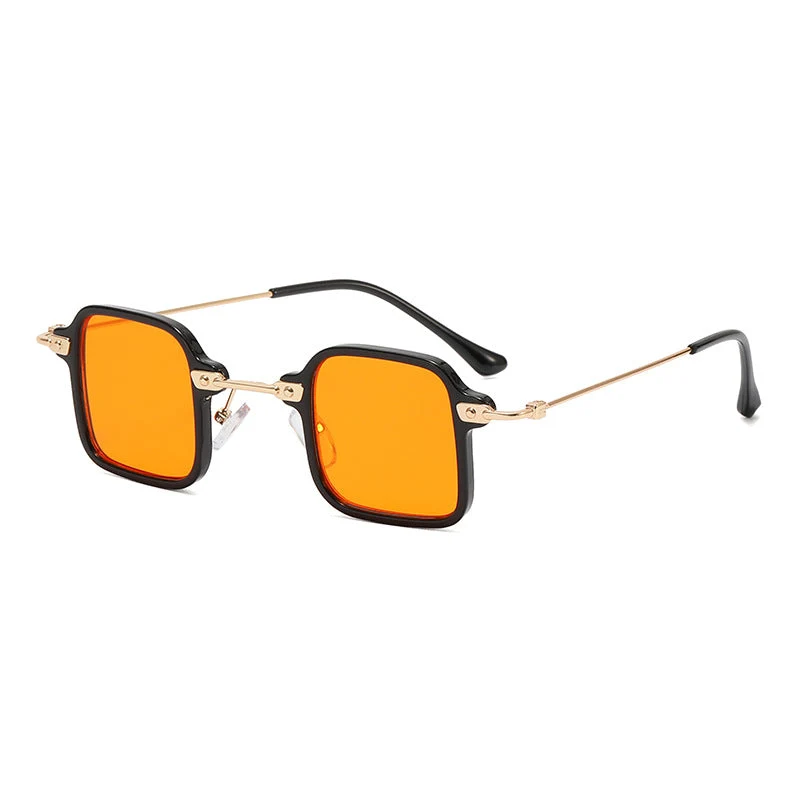 Dame kvadratisk motesolbrille med stilig metallramme Luvikno