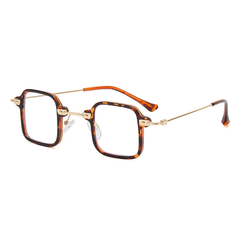 Dame kvadratisk motesolbrille med stilig metallramme Luvikno