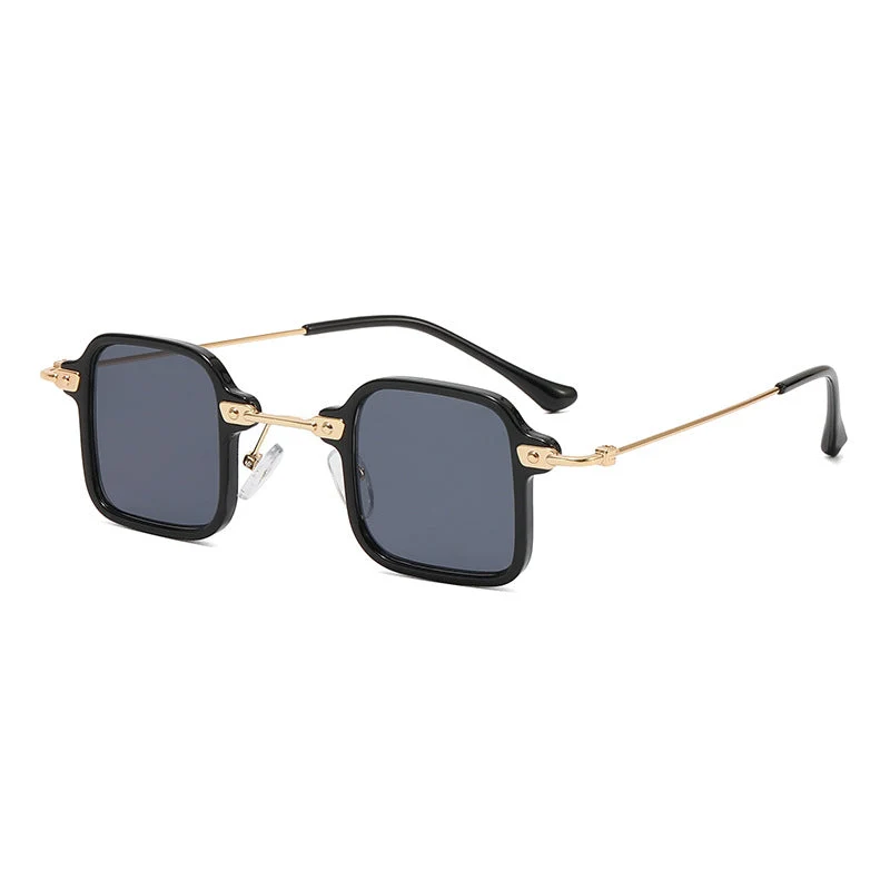 Dame kvadratisk motesolbrille med stilig metallramme Luvikno