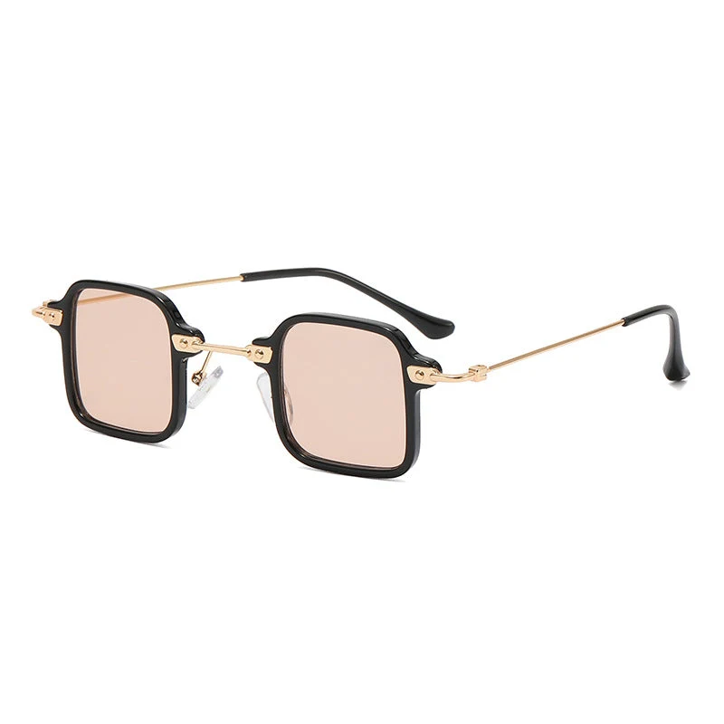 Dame kvadratisk motesolbrille med stilig metallramme Luvikno