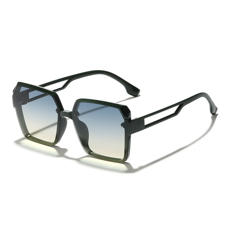 Dame oversized solbriller med trendy, gjennomsiktig design Luvikno
