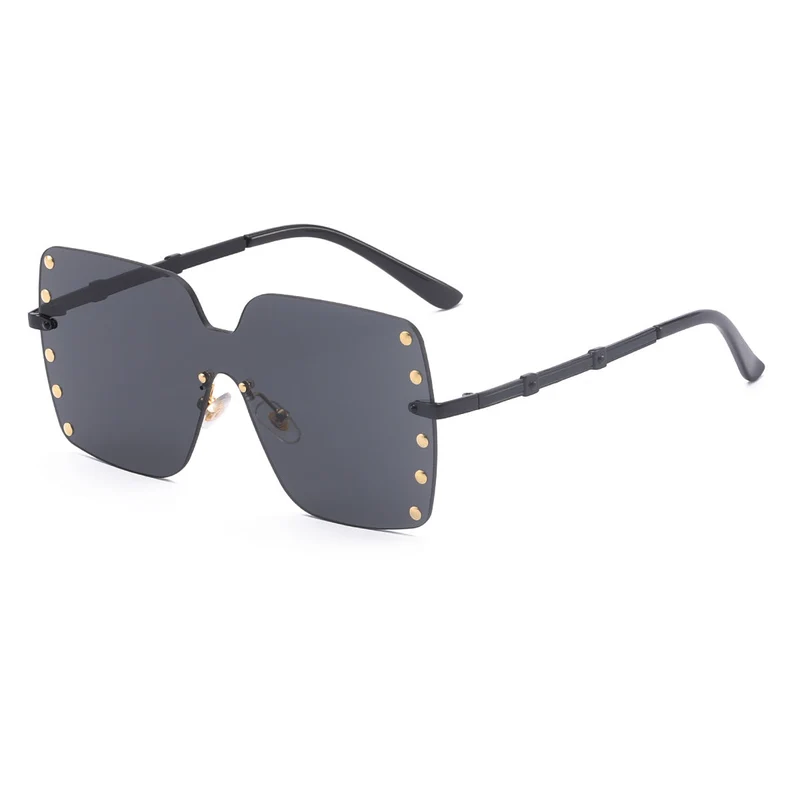 Dame oversized solbriller med trendy ramme Luvikno