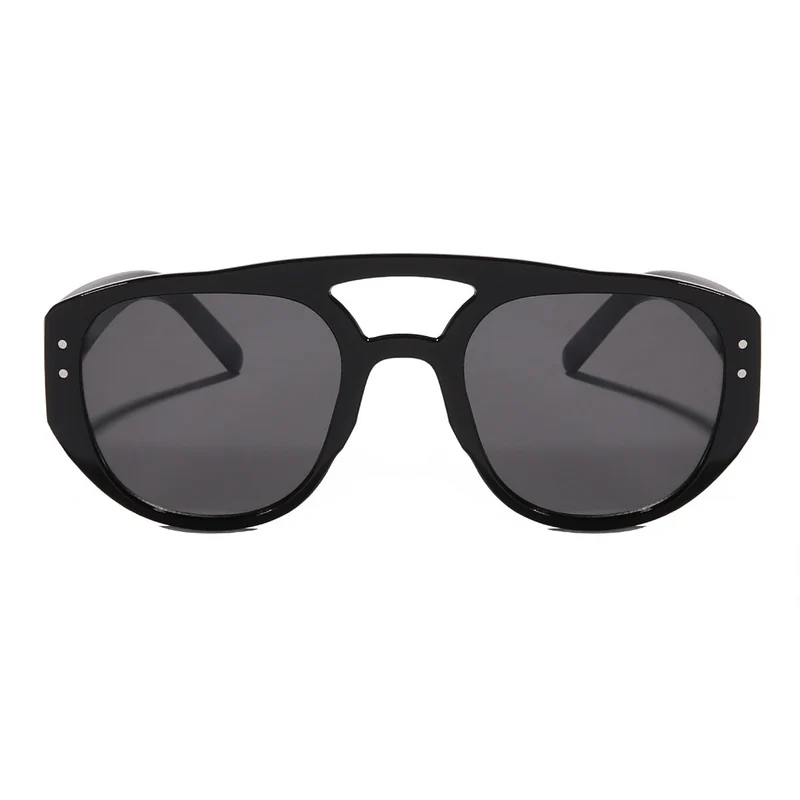 Dame oversized solbrille med moderne, strukturert ramme Luvikno