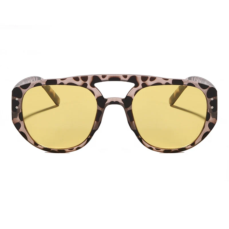 Dame oversized solbrille med moderne, strukturert ramme Luvikno