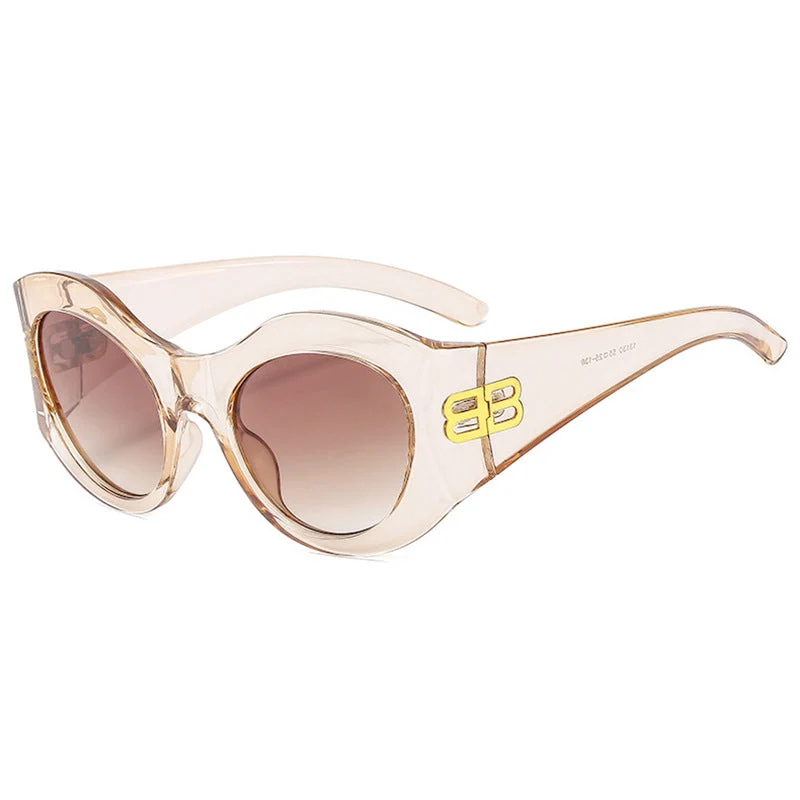 Dame Designer Cat-Eye solbrille med elegant profil og UV-beskyttelse Luvikno