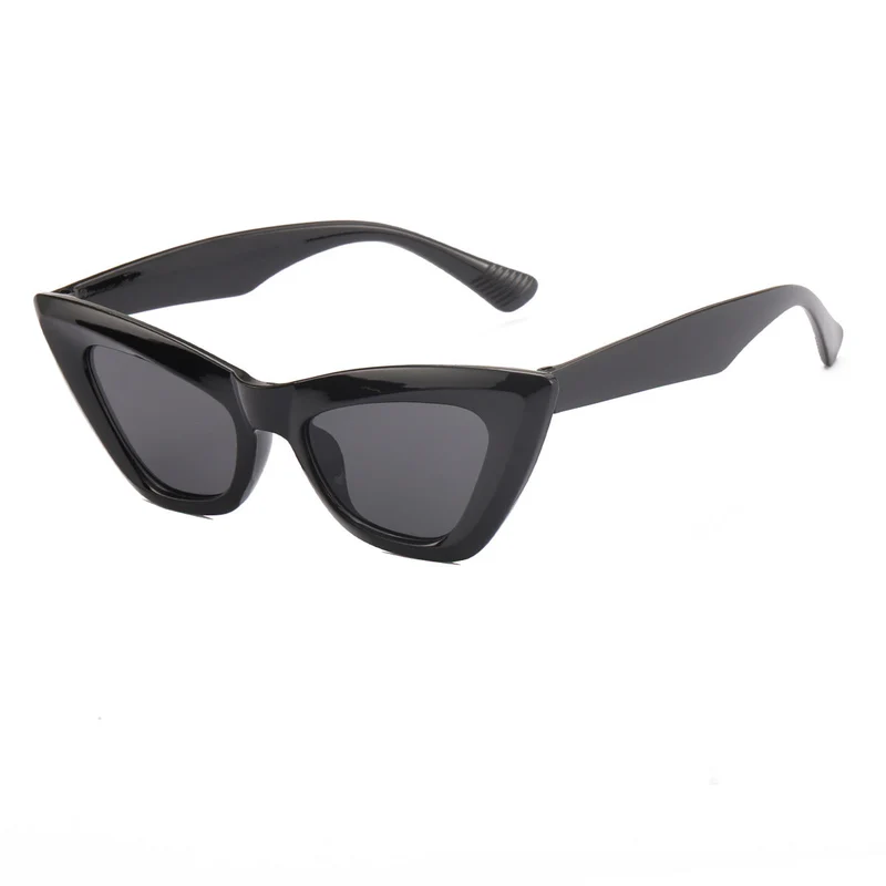 Dame Cat-Eye solbriller med trendy dyreprint Luvikno