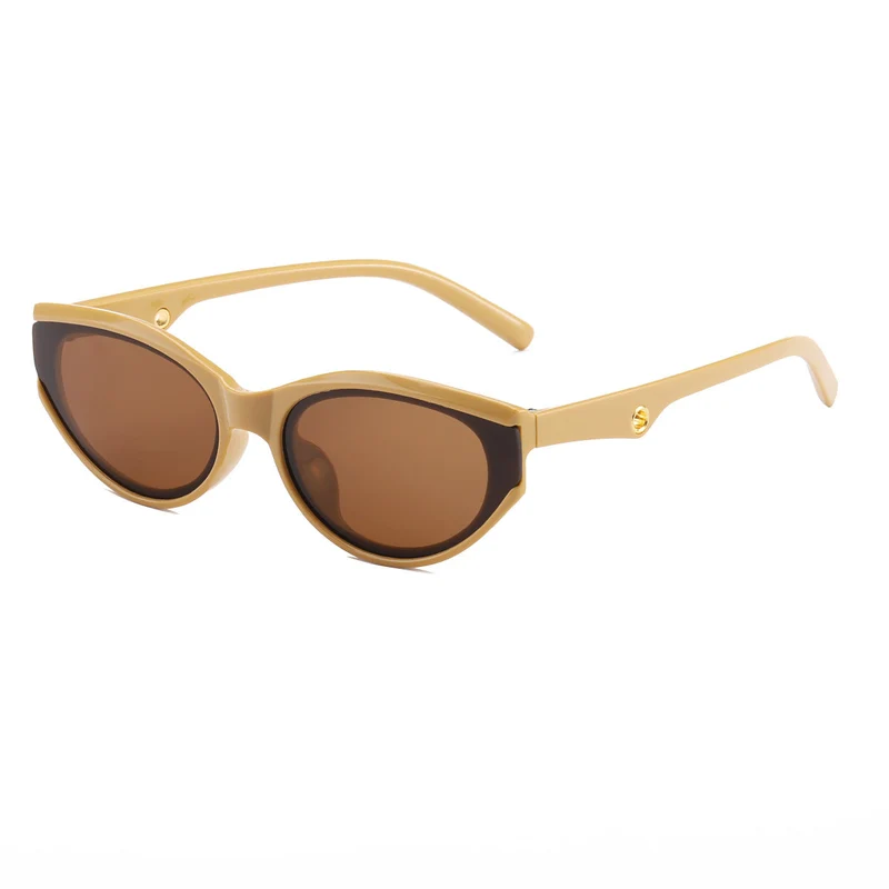 Dame Cat-Eye solbriller med gjennomsiktig, moderne design Luvikno