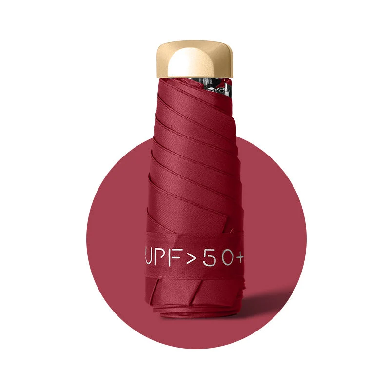 Kvinne UV-beskyttende sammenleggbar paraply med innovativt design Luvikno