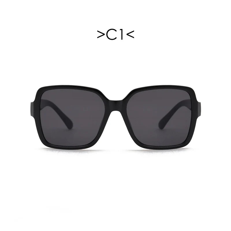 Dame oversized solbrille med geometrisk design Luvikno