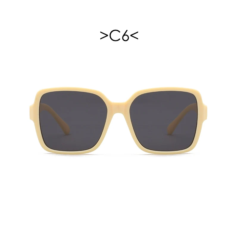 Dame oversized solbrille med geometrisk design Luvikno