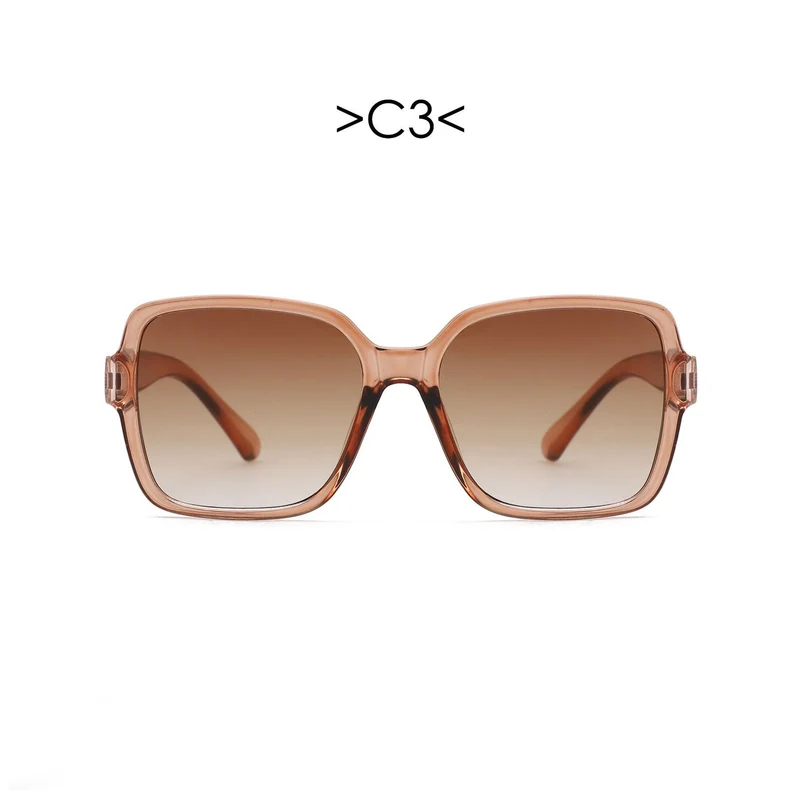 Dame oversized solbrille med geometrisk design Luvikno