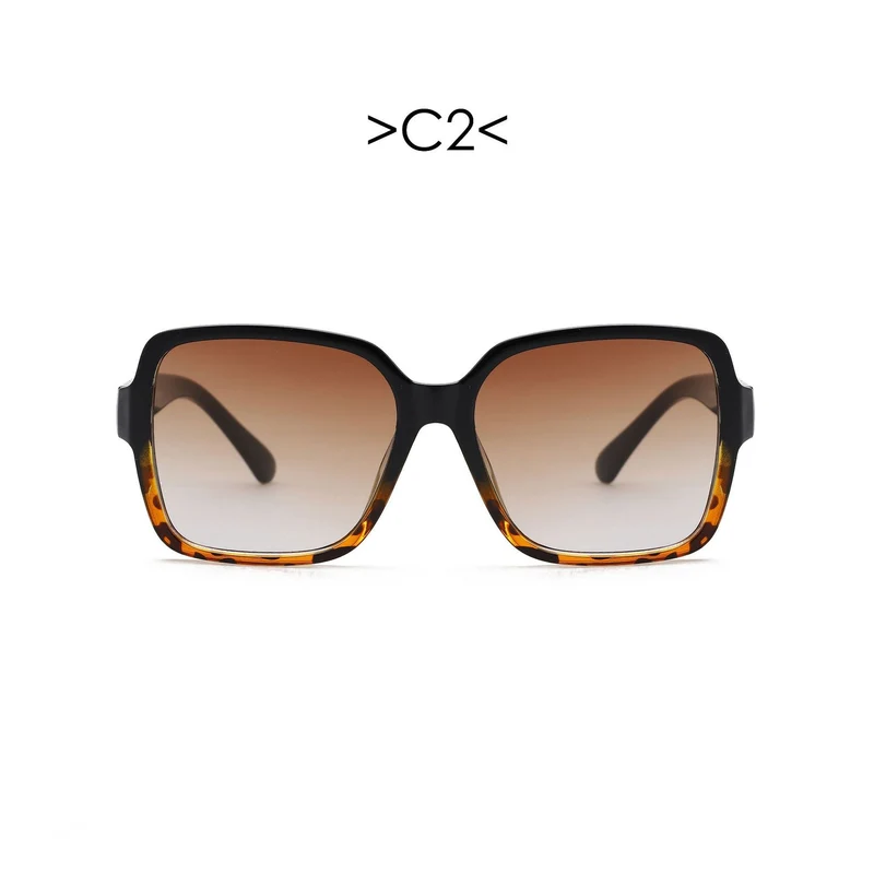 Dame oversized solbrille med geometrisk design Luvikno