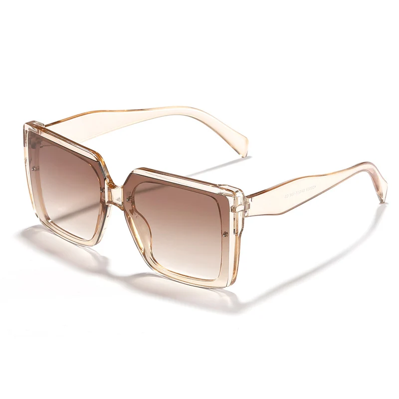 Dame oversized solbrille i trendy kvadratdesign Luvikno