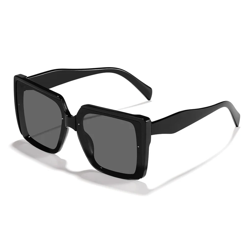 Dame oversized solbrille i trendy kvadratdesign Luvikno