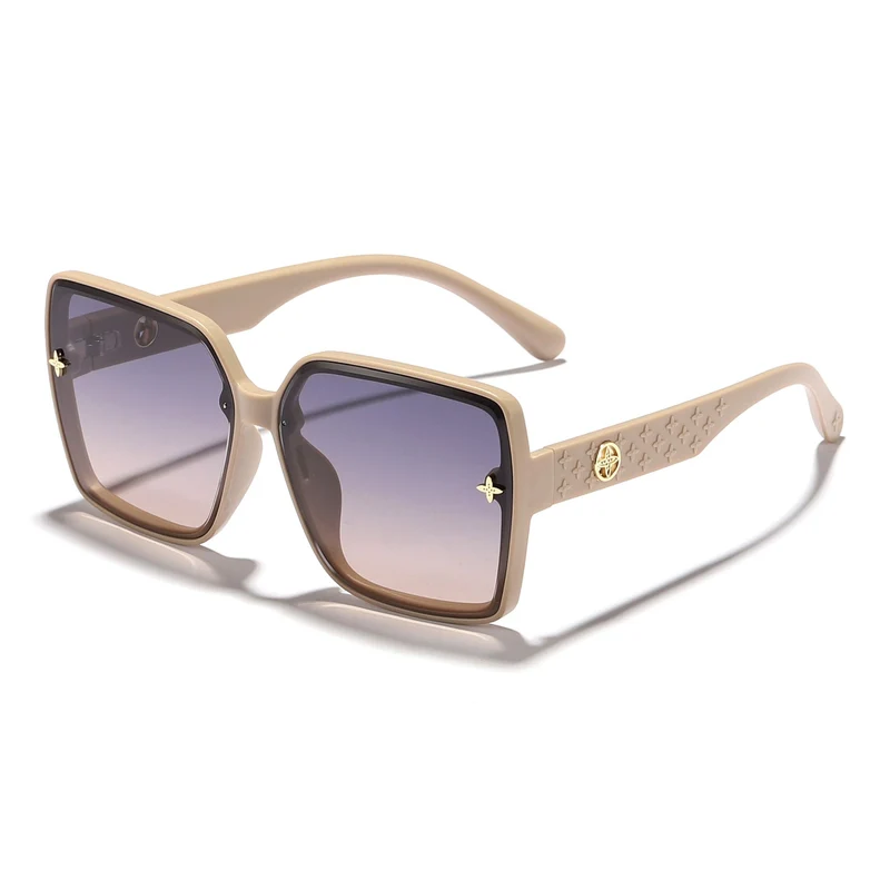 Dame oversized kvadratisk solbrille med elegant design Luvikno