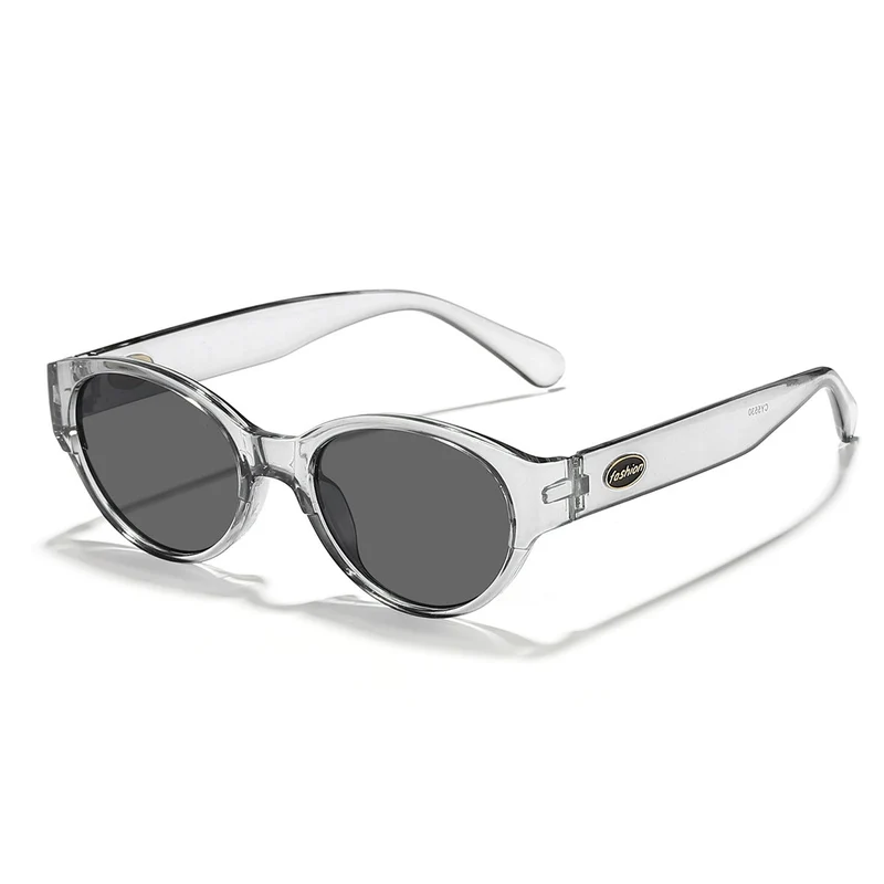 Dame moteriktig solbrille med transparent ramme og ergonomisk design Luvikno