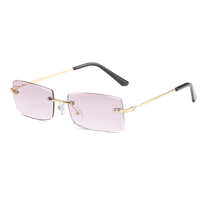 Dame moteriktig solbrille med elegant, filigranramme Luvikno