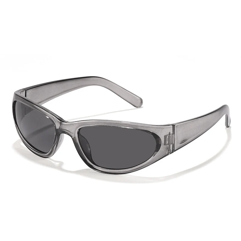 Dame moteriktig solbrille i futuristisk stil Luvikno