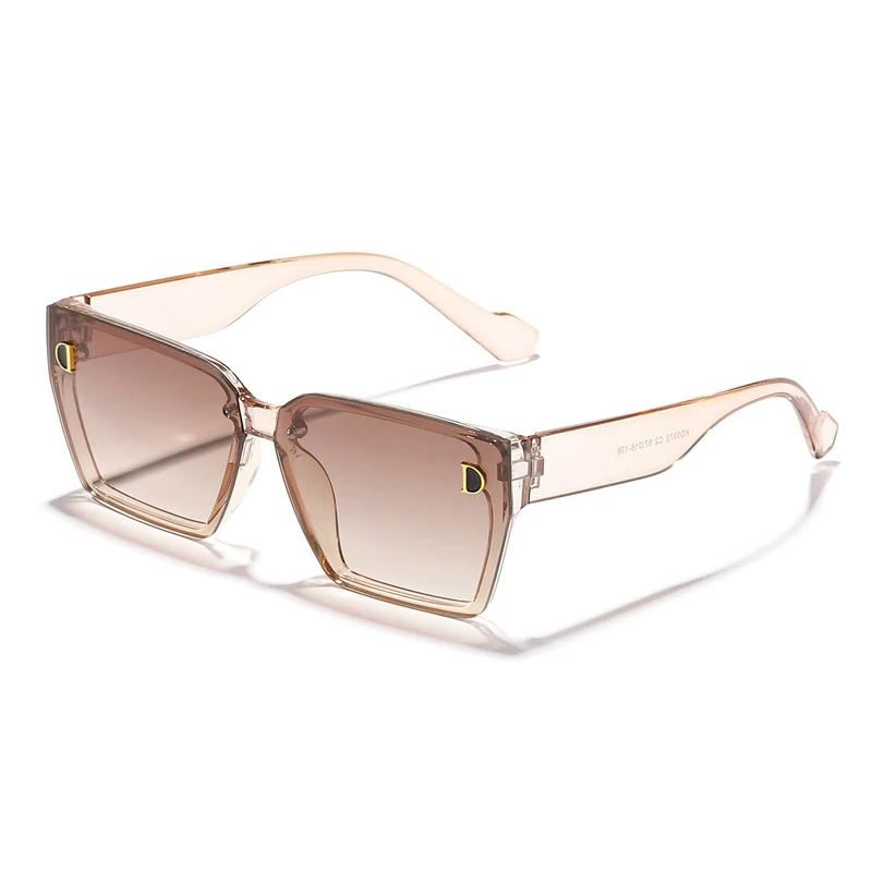 Dame moteriktig solbrille i unikt design med overdimensjonerte glass Luvikno