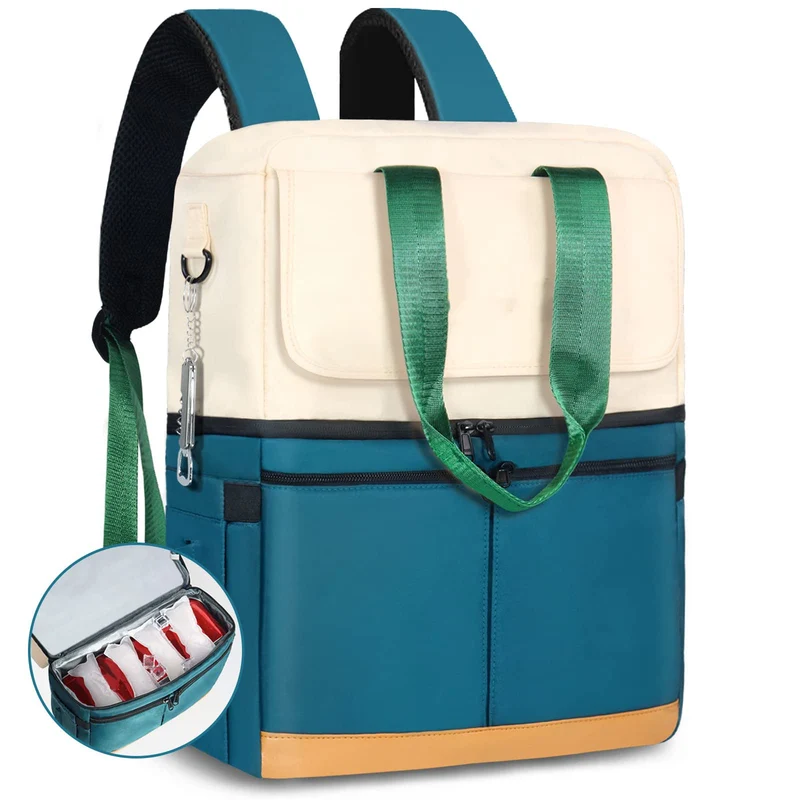 Unisex Isolert Fritids Transport Bag med Eksterne Lommer Luvikno
