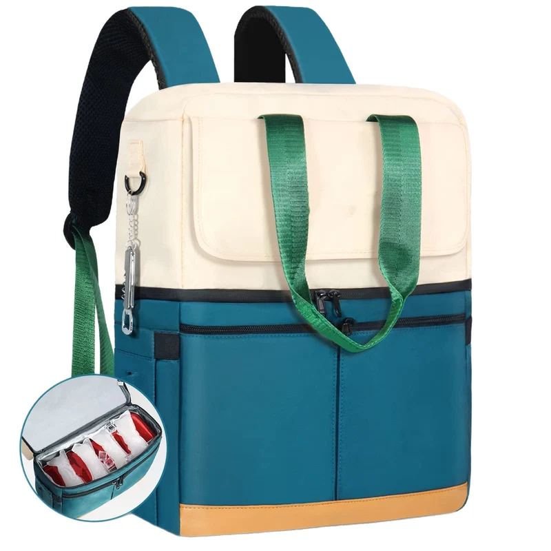 Unisex Isolert Fritids Transport Bag med Eksterne Lommer Luvikno