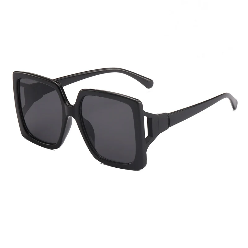 Dame modische oversized solbrille med gradient-innfatninger Luvikno