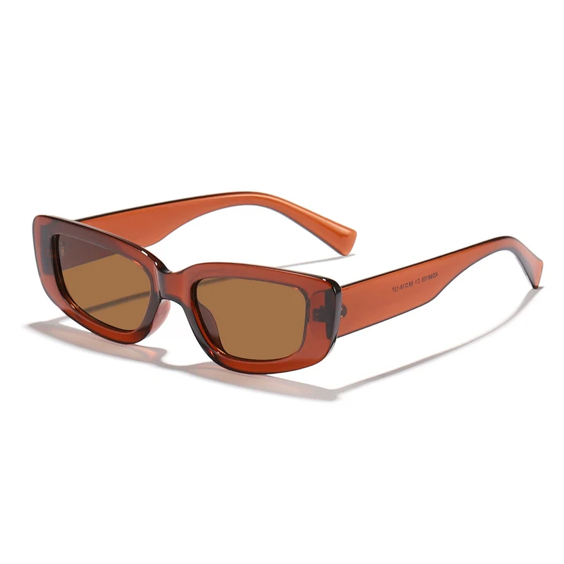 Damer moteriktig Cat-Eye solbrille med bred plastikkramme og UV-beskyttelse Luvikno