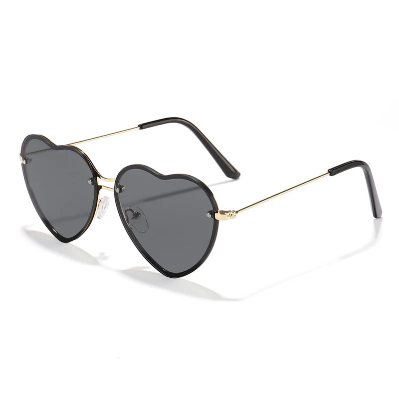 Dame hjerteformet solbrille med stilige linser Luvikno
