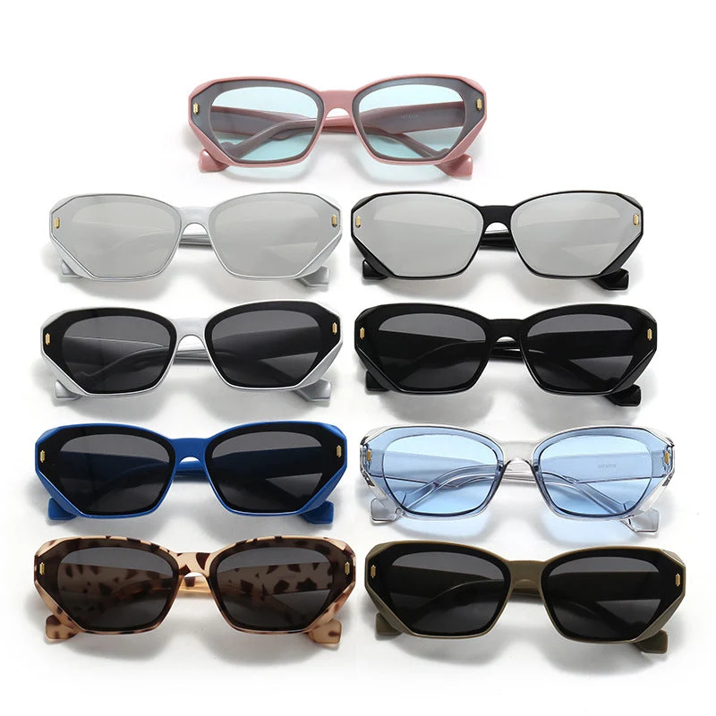 Dame futuristisk diamant-solbrille Luvikno