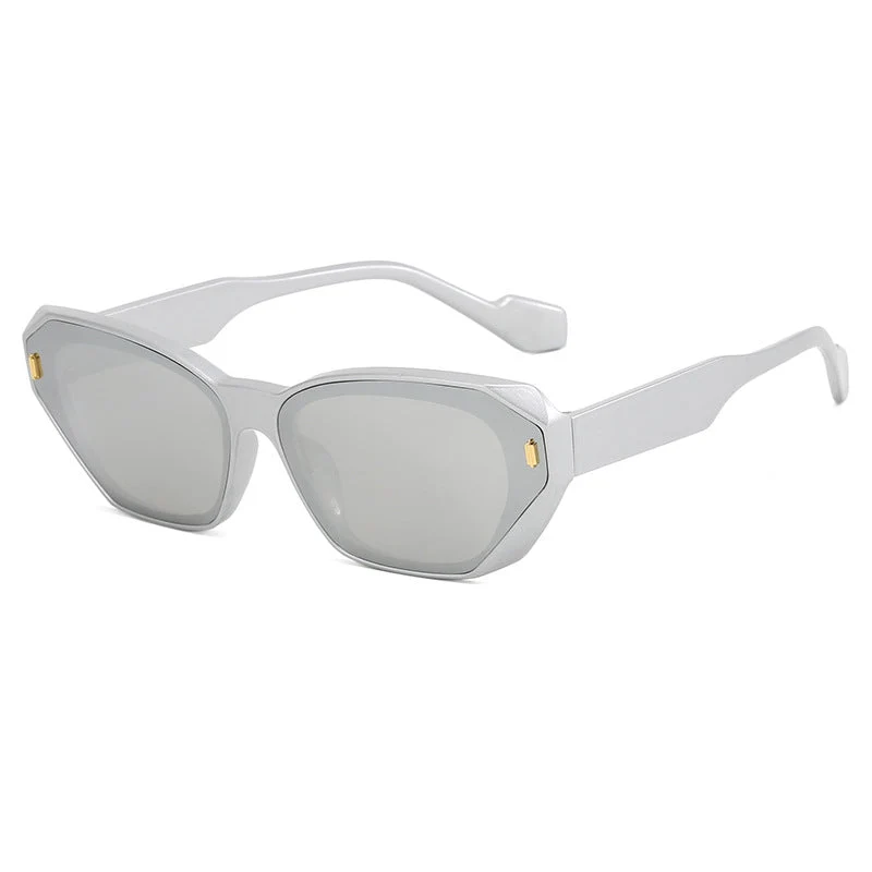Dame futuristisk diamant-solbrille Luvikno