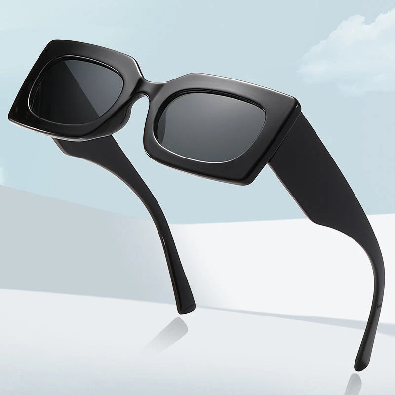 Dame Fashion-solbrille i moderne firkantet design Luvikno