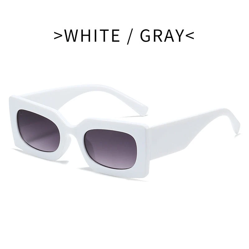 Dame Fashion-solbrille i moderne firkantet design Luvikno