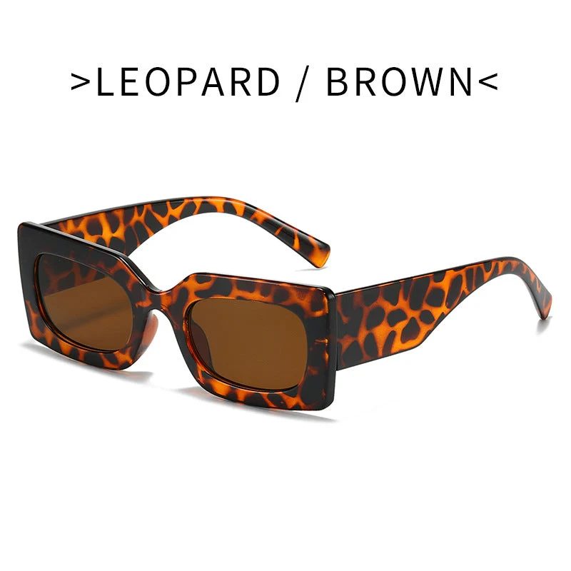 Dame Fashion-solbrille i moderne firkantet design Luvikno