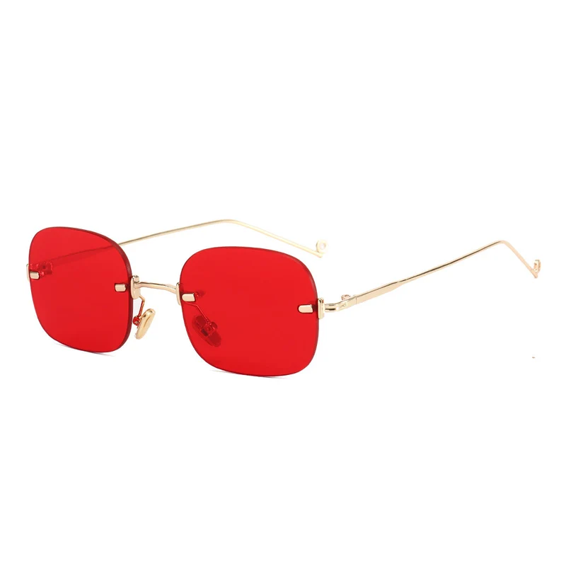 Damer Elegant kvadratisk solbrille med luksuriøs metallramme Luvikno