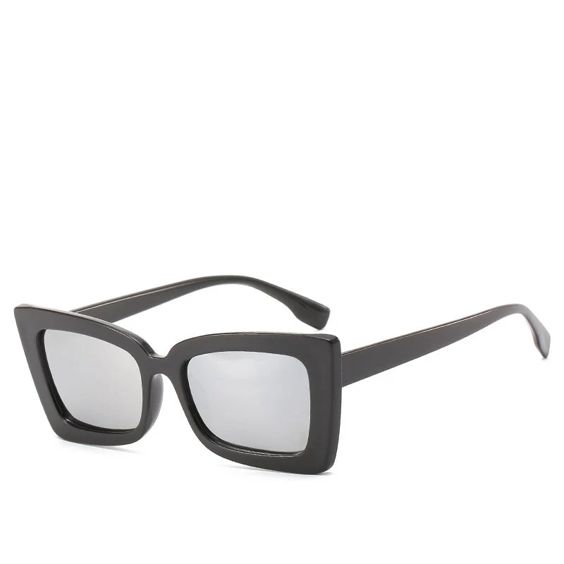 Dame Designer-solbrille med moderne geometrisk ramme Luvikno
