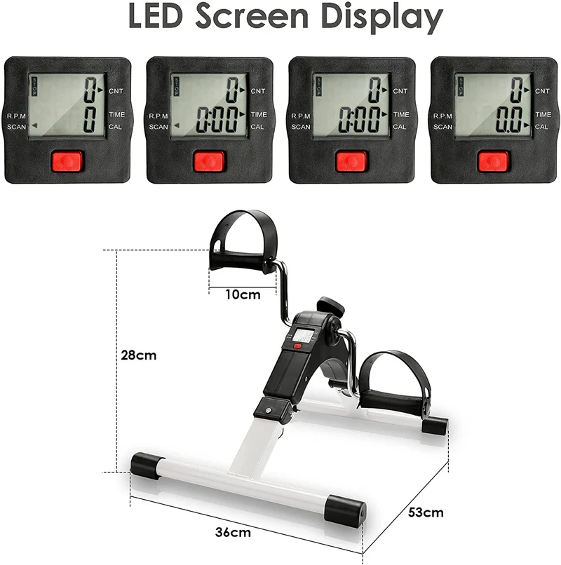 Mini-Home Trainer Fitness Bike Leg Trainer med LCD Display | Luvikno